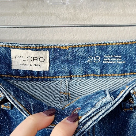 Anthropologie PILCRO The Austyn High-Rise Cuffed Wide Leg Jeans Size 28 - Picture 13 of 14